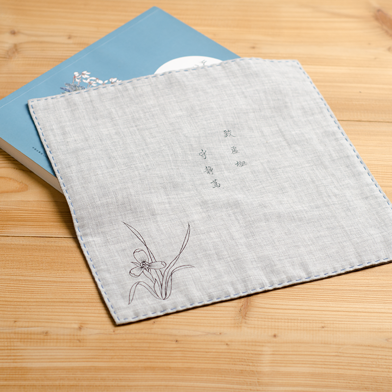慢享家古风生日手绢擦汗纯棉女士男女手绘手帕手帕