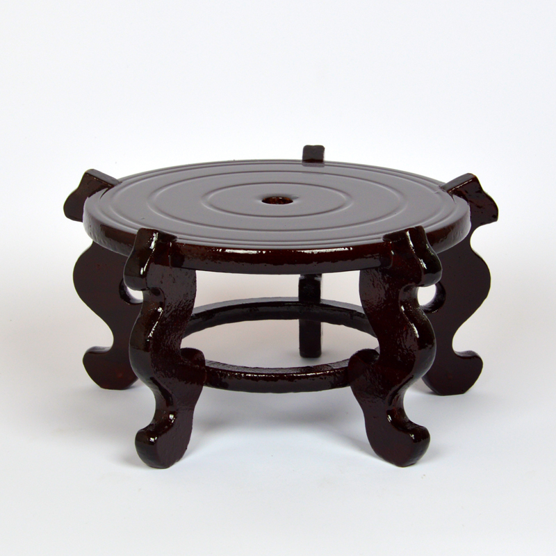 底座水缸陶瓷净水器储水水罐木座木脚鱼缸盆景滤水器