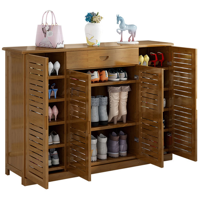 The shoe cabinet receives the simple shoe shelf at the door of the household multi-layer economic solid wood breathable porch cabinet dormitory shelves The shoe cabinet receives the simple shoe shelf at the door of the household multi-layer economic solid wood breathable porch cabinet dormitory shelves