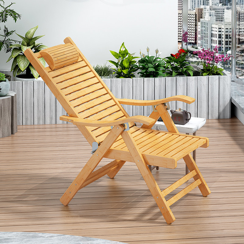 躺椅折叠成年人竹摇摇椅家用午休凉椅老人休闲折叠椅