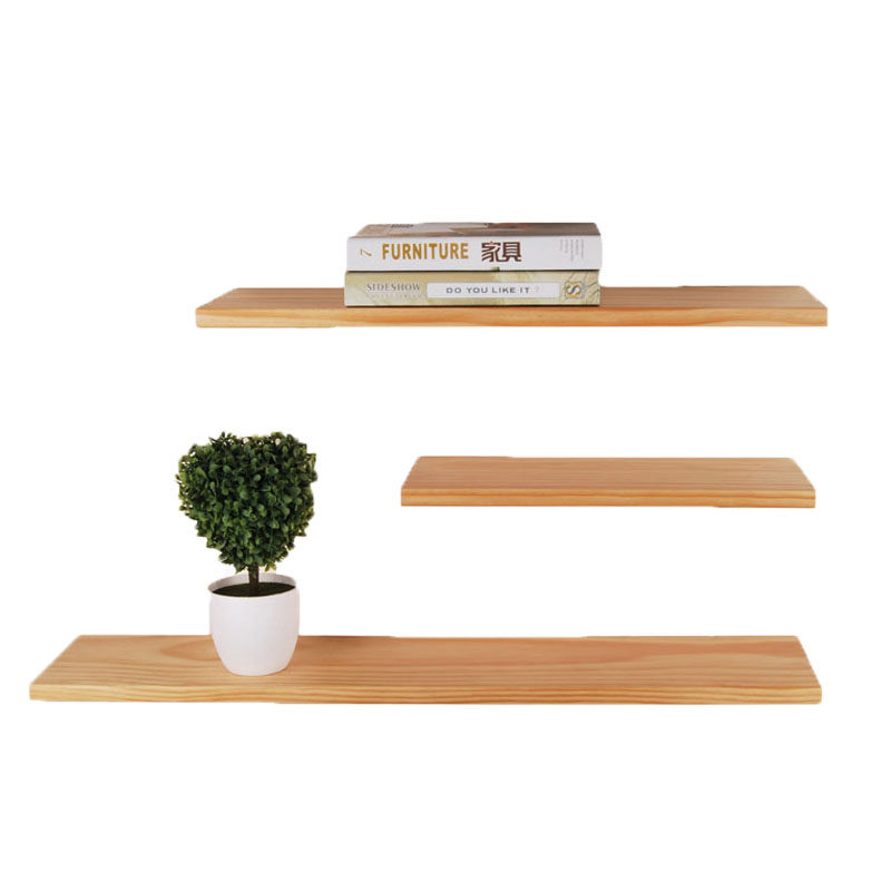 墙上置物架实木定制一字板隔板墙面书架壁挂层板架搁板木板厨房架