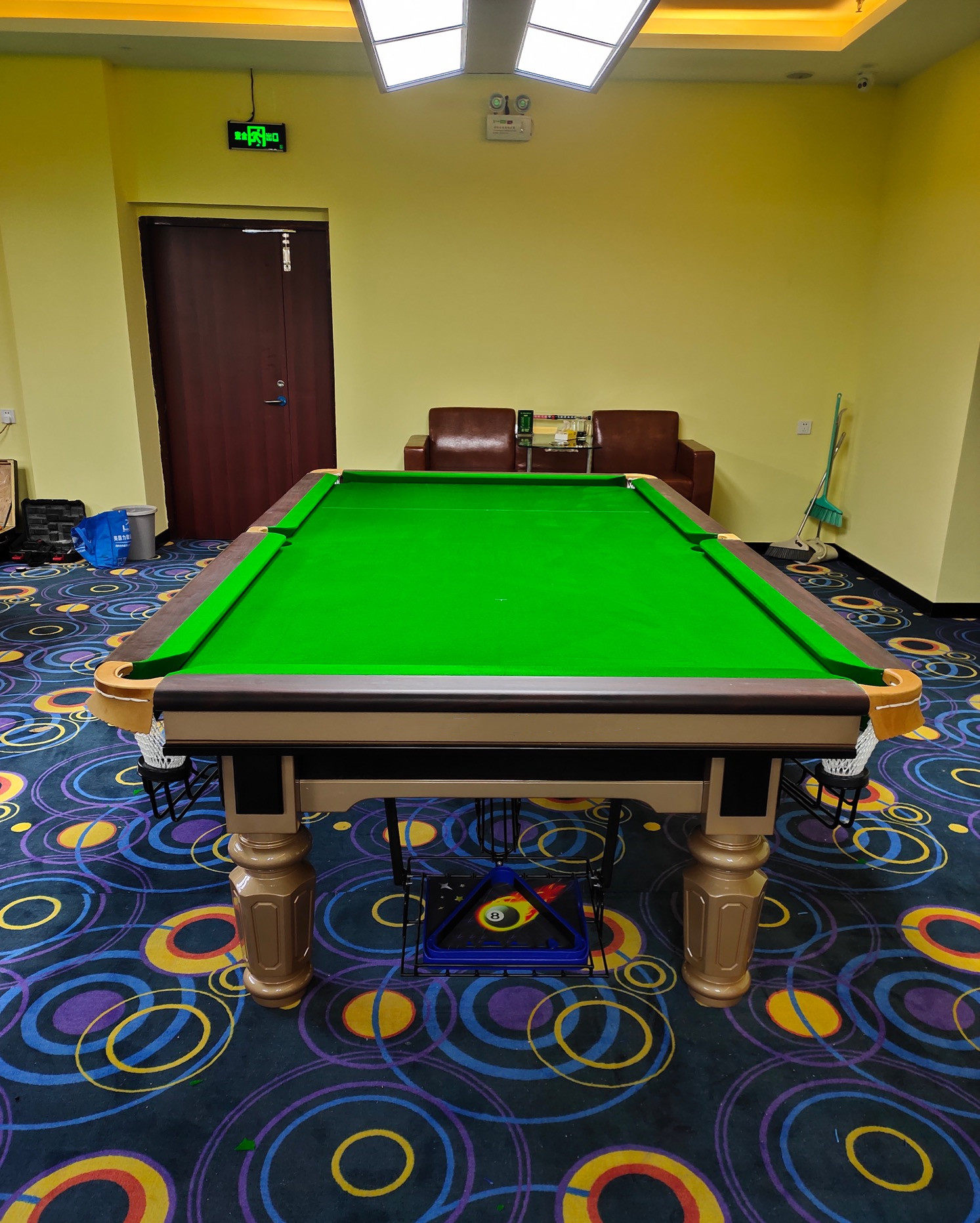 台球桌家用美式乒乓二合一标准型成人案子黑8中式黑八大理石球厅