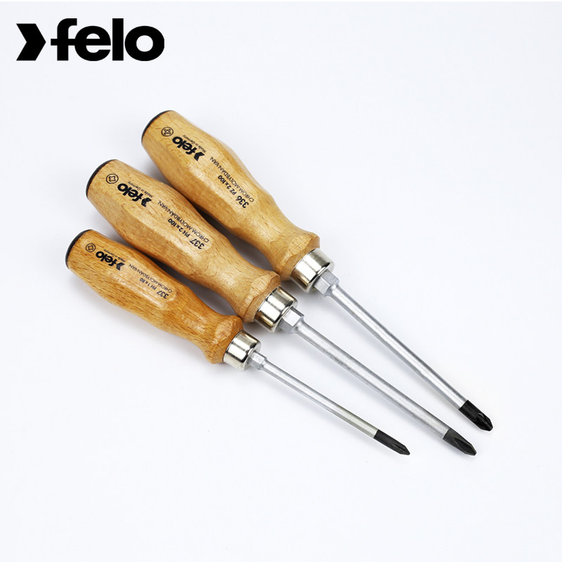 德国飞龙felo进口木柄螺丝刀件套一字十字米字组合套装