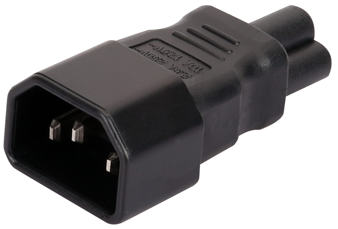 iec320品字型转八字 8字尾 c14转c7八字转接头pdu电源适配器插头