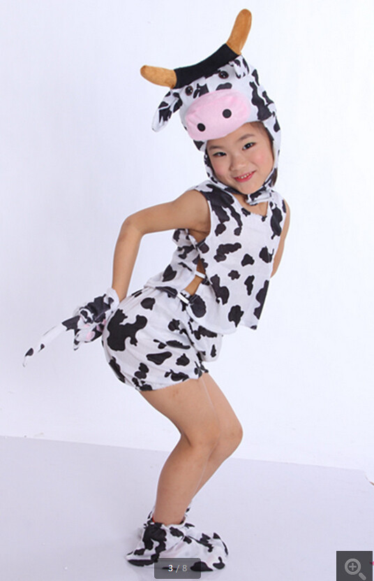 服装儿童舞蹈牧场小乖乖演出服小荷风采奶牛动物儿童演出服
