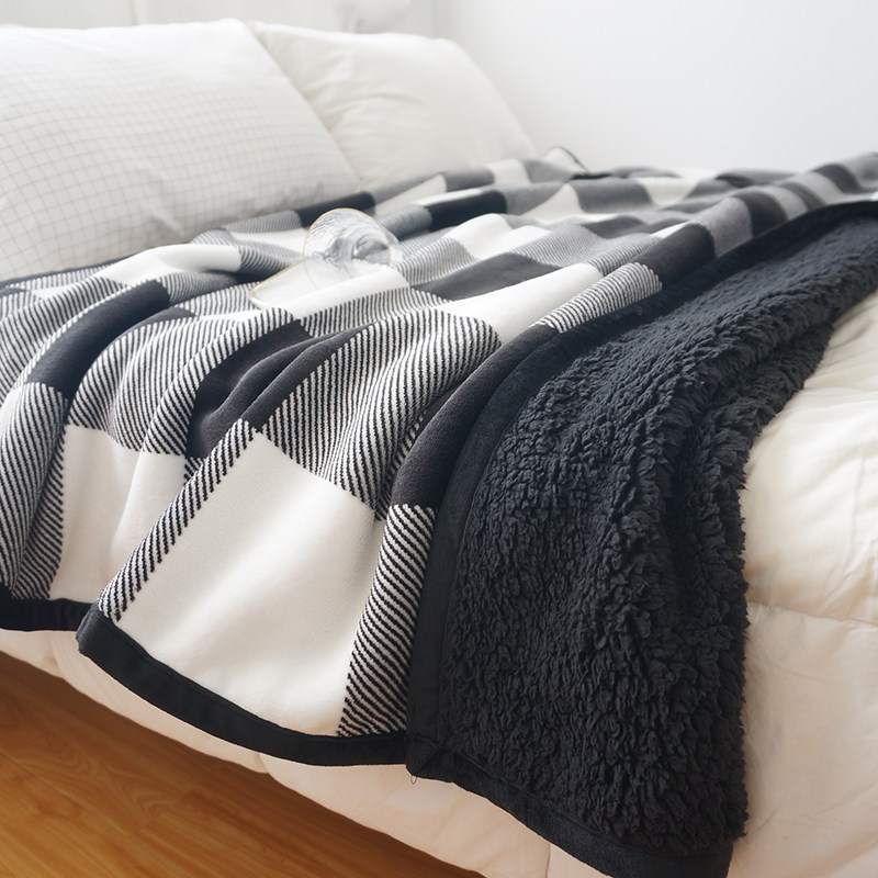微瑕沙发午睡办公室毯子毛毯子出口美国保暖双层加厚休闲毯