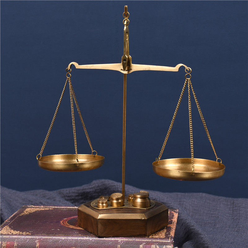 纯铜复古天平摆件印度进口书房桌面律师事务所轻奢摆件