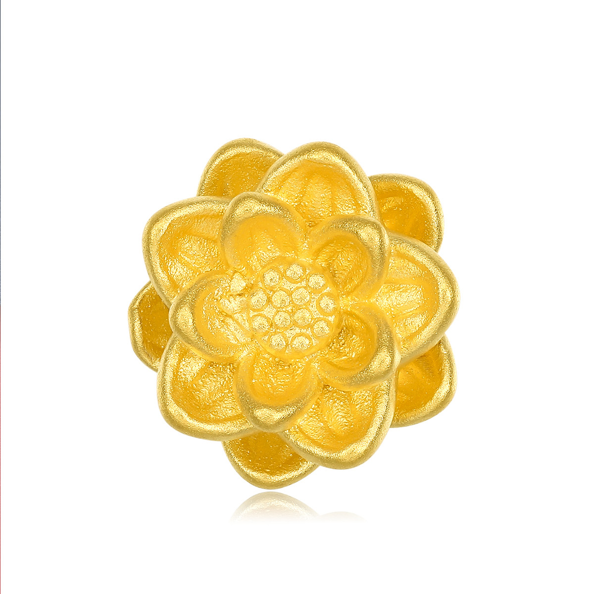 足金手链硬金手串水晶粉色好事连连新品转运莲花定价黄金手链