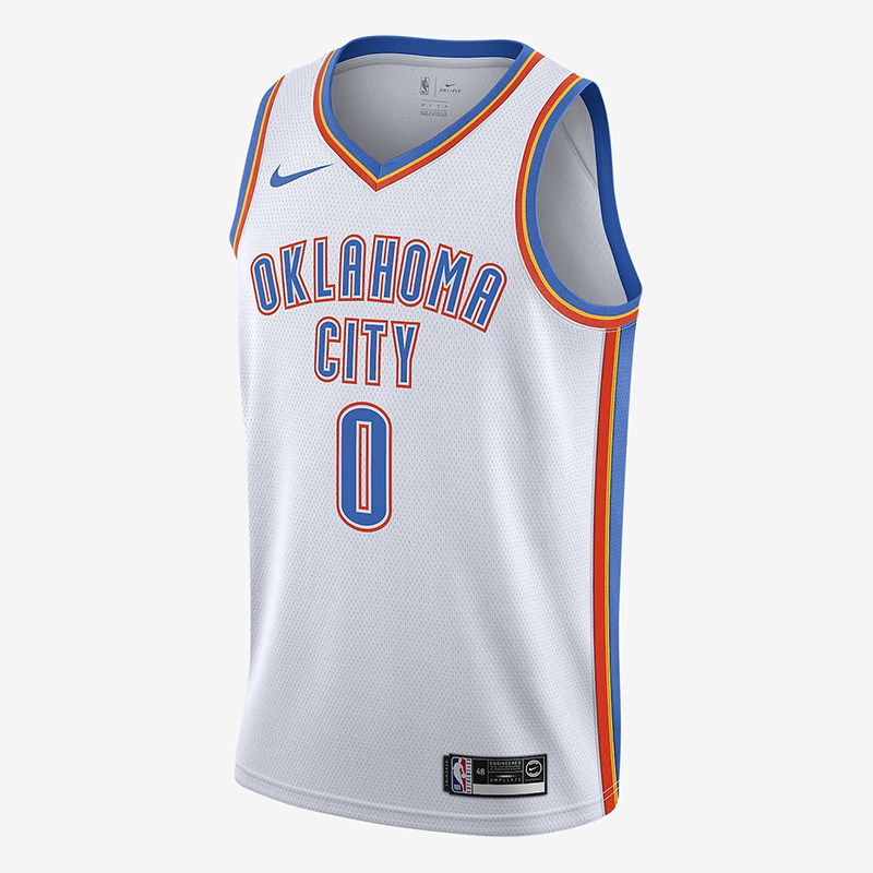 nike耐克威少球衣正品城市版okc雷霆队nba球衣威斯布鲁克0号维斯