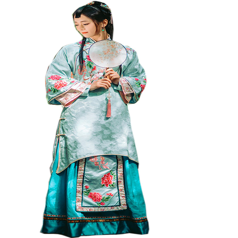 清朝古装格格服旗高档明星同款秀禾喜娘亲子装民族服装