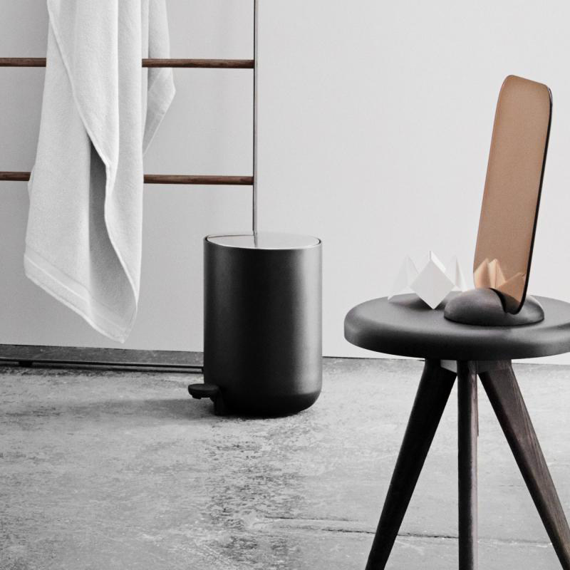 丹麦menubathpedalbin北欧极简黑白简约脚踏式垃圾桶