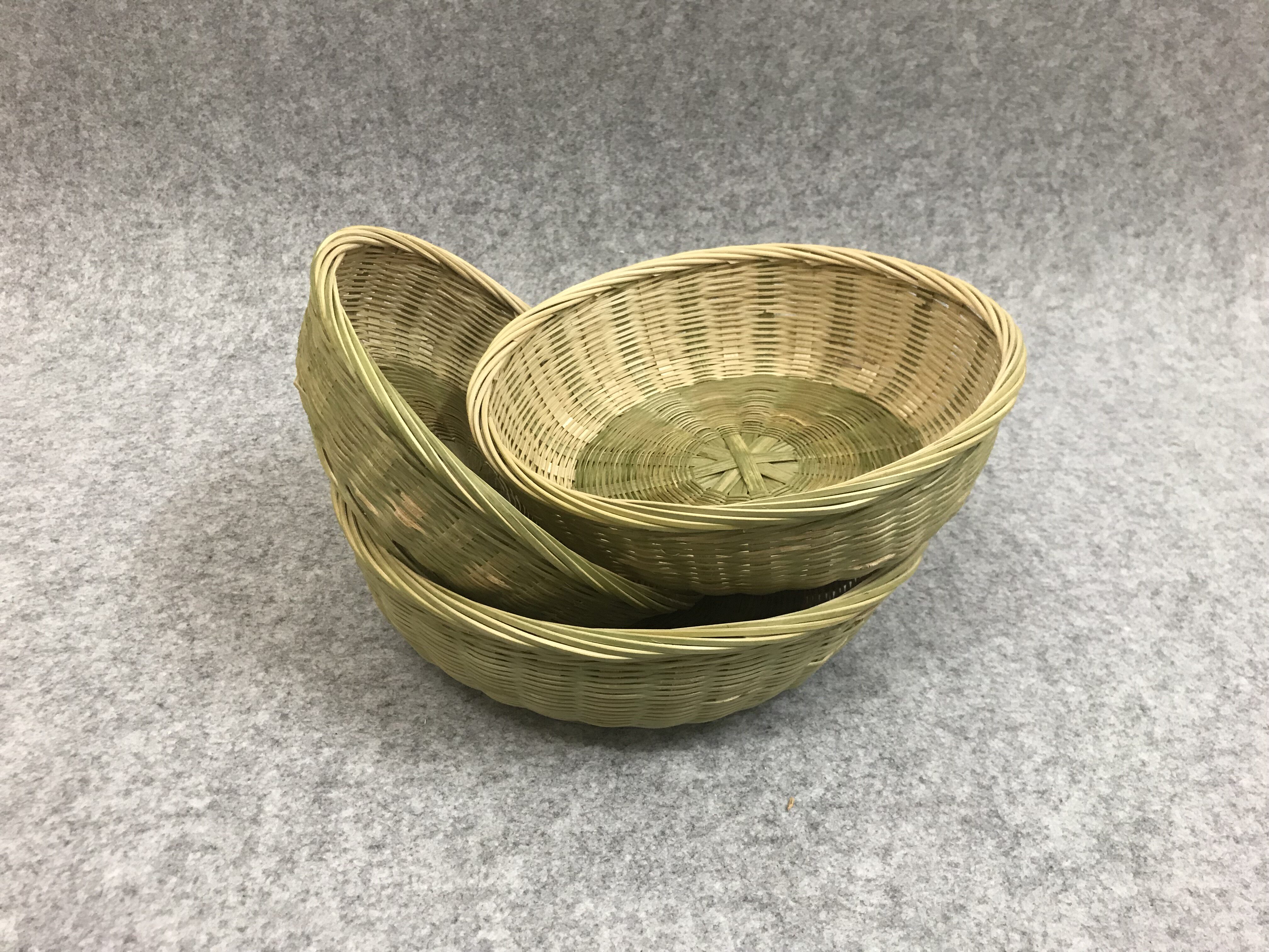 竹编家用馒头手工工艺品馍筐竹制竹制品品点心水竹编