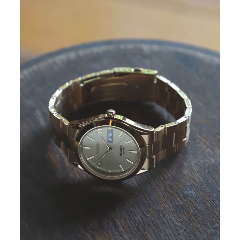 BEAMS JAPAN X SEIKO 日本制精工寅次郎的故事限定镀金不锈钢手表
