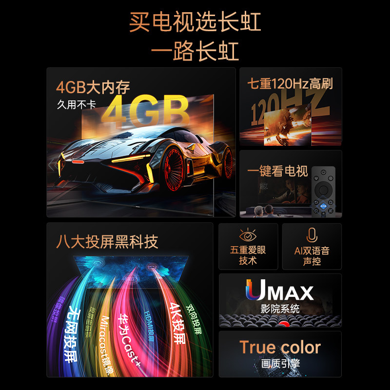 亲测~长虹65d66f65英寸4gb大运存电视-来自【长虹官方旗舰店】