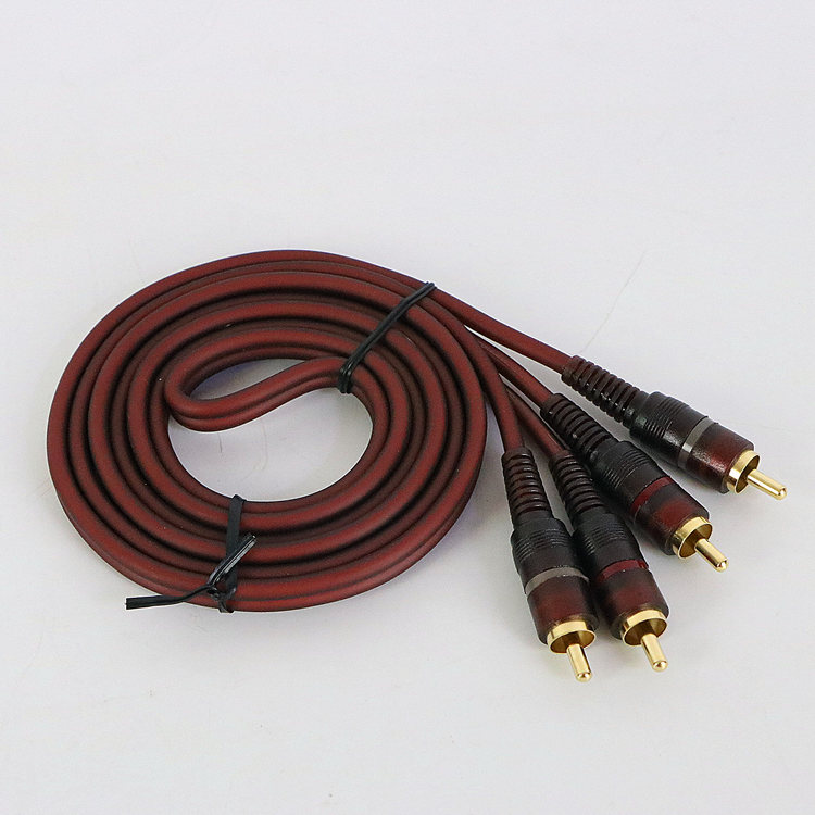 凯声双莲花头音频红白rca信号线电视投影音响视频线