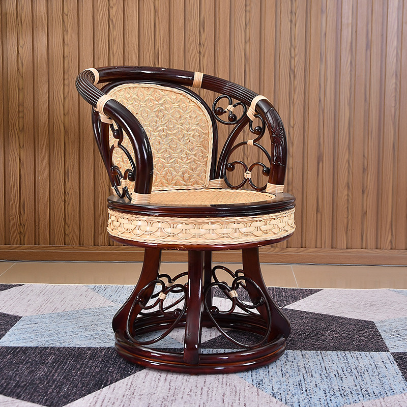 藤椅三件套庭院阳台小桌椅茶几椅子组合家用实木休闲靠背旋转腾椅