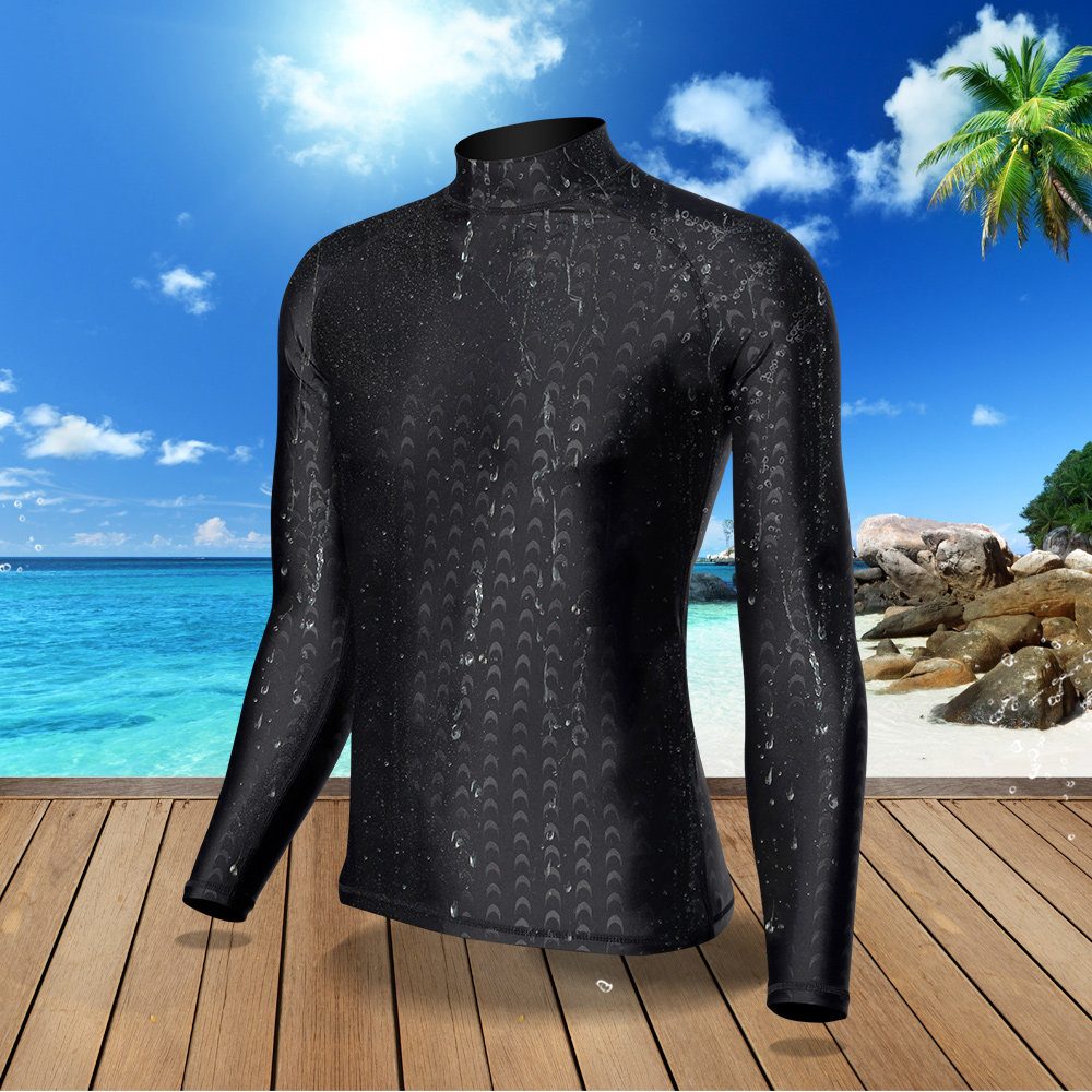 飞鱼潜水衣水母服浮潜男女分体长袖短袖长游泳裤泳衣冲浪防晒套装