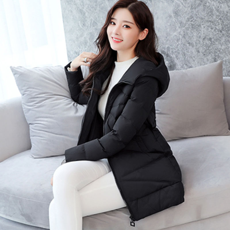 深依度2019冬装新款冬季中长加厚保暖棉衣外套棉衣