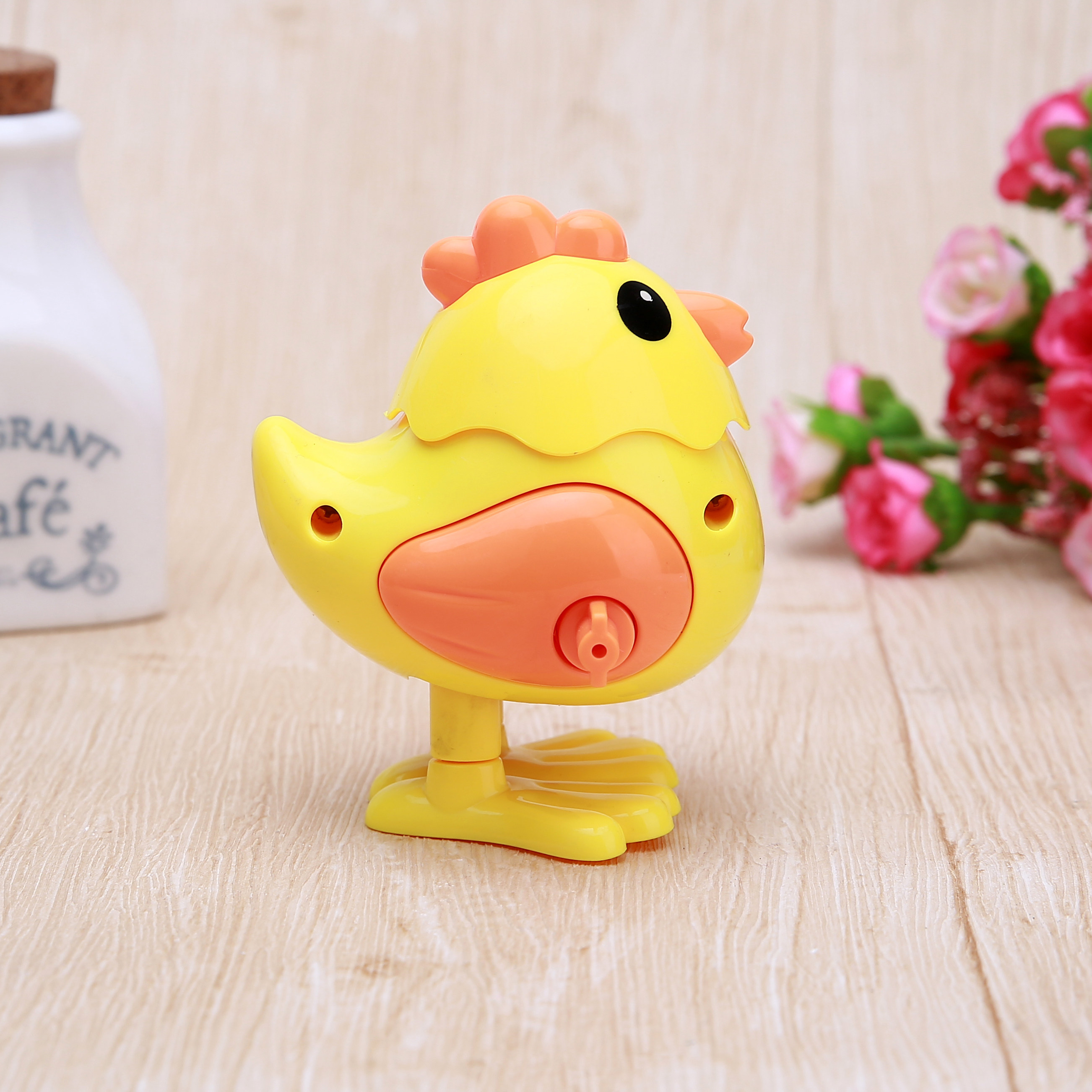 儿童创意新上链弦劲小宝宝发条玩具 益智q版跳跳小鸡地摊热卖