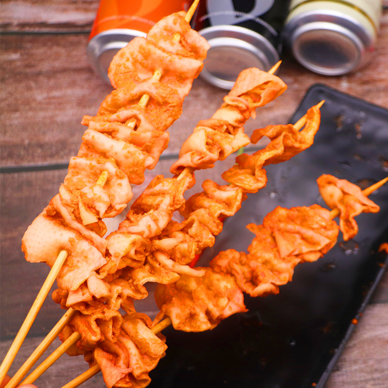 烧烤奥尔良鸡皮20串bbq户外食材油炸小吃炸串鸡肉丸