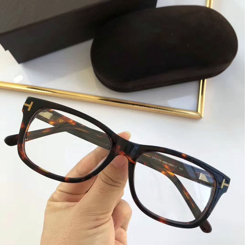 眼镜tf镜框tf5176男女黑色板材玳瑁近视镜架眼镜架