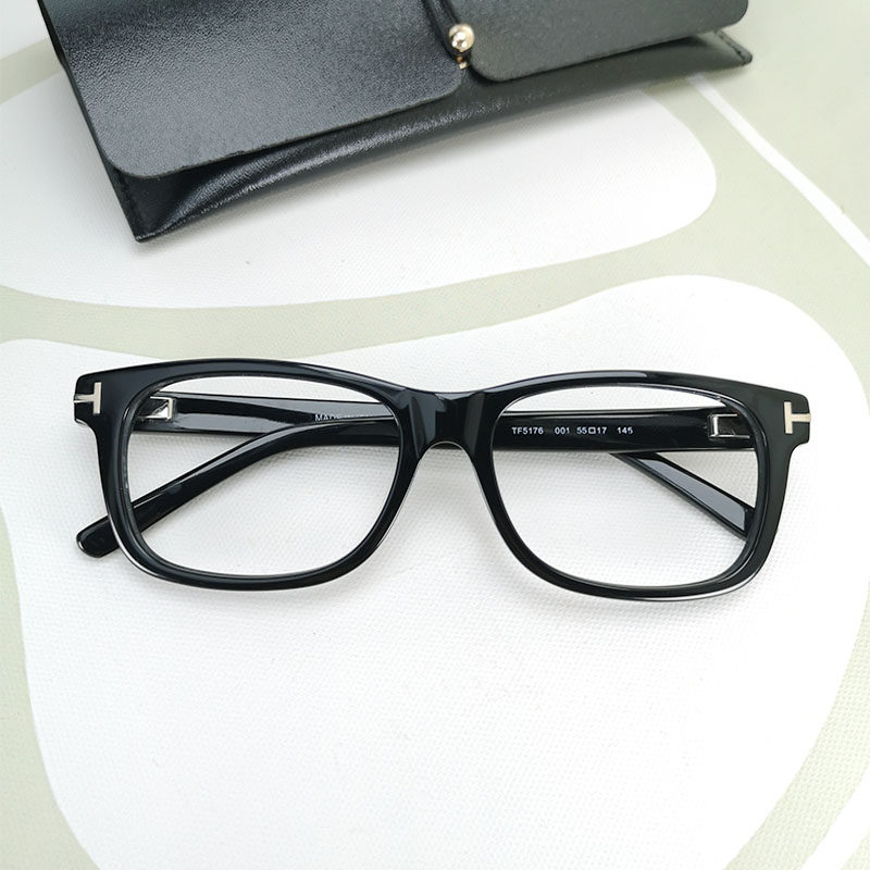 眼镜tf镜框tf5176男女黑色板材玳瑁近视镜架眼镜架
