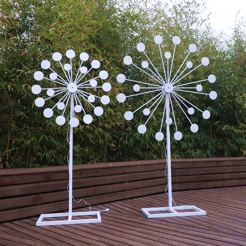 新款婚庆道具电动风车路引铁艺旋转摩天轮婚礼路引