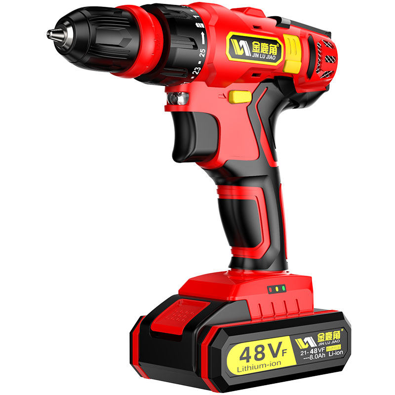 金鹿角快换螺丝刀电动工具手枪头小夹头手钻48vf电钻电钻