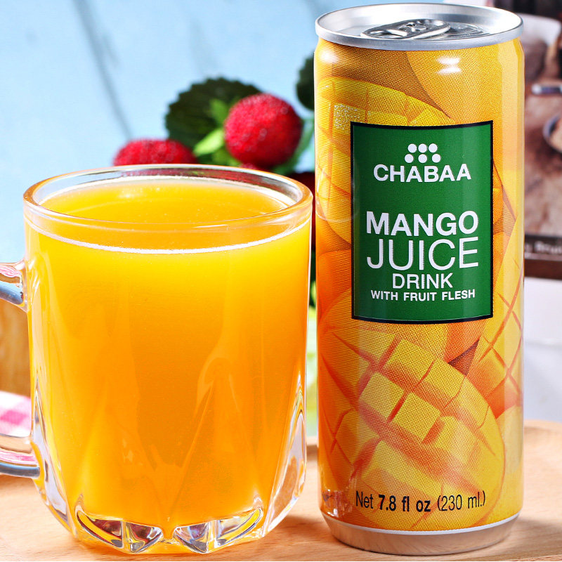 芭提泰国进口饮料果汁chabaa芒果荔枝橙汁黑加仑果味