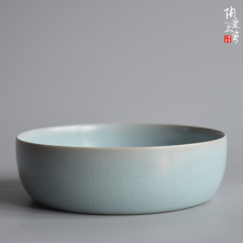 王振峰汝窑深腹洗仿古釉手拉坯茶洗水水洗爱上茶道