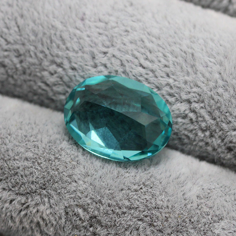 帕拉伊巴碧玺椭圆形面粉孔雀蓝宝石戒指吊坠两用其他