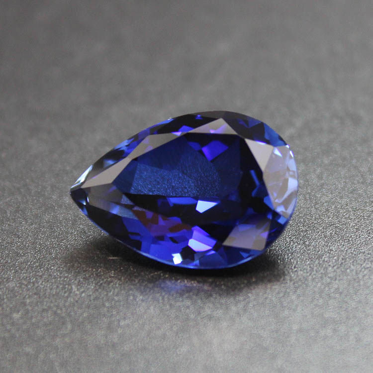 精华款梨形水滴形坦桑蓝宝石裸石送礼物天然坦桑石高档珠宝戒指面-mc