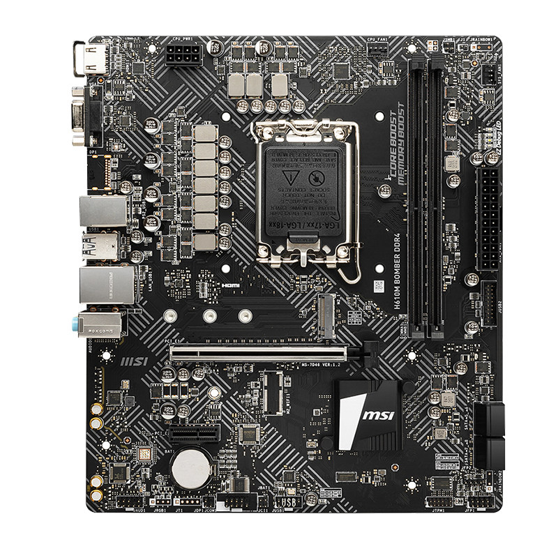 msi微星h610mbomber爆破matx12代主板家用办公主板