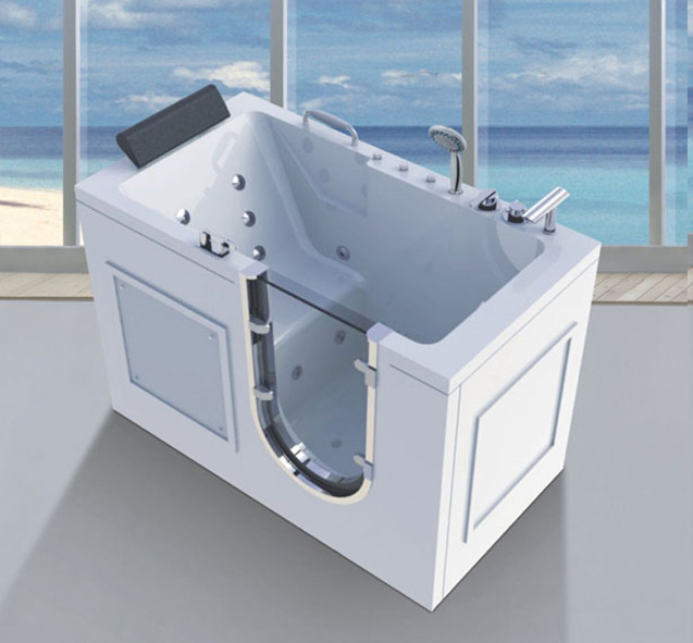 浴缸仟盛无障碍开门老人步入家用深泡坐式按摩按摩浴缸