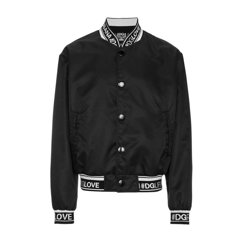 dolcegabbana杜嘉班纳dg新款男士字母棒球飞行夹克t恤
