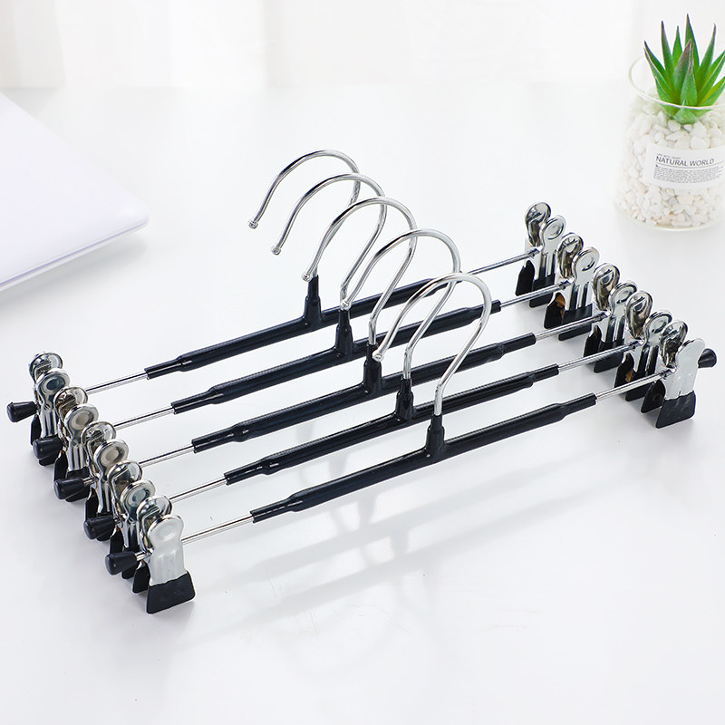 耐用型裤架裤夹家用多功能服装店裤挂夹子防滑金属裤架