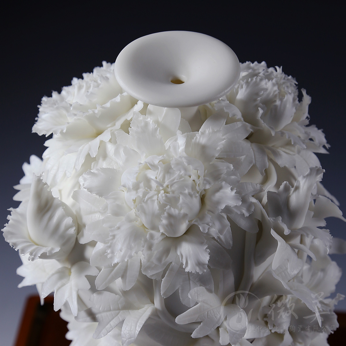 德化陶瓷国色天香白瓷摆件小号家居饰品装饰品时尚现代摆设摆件