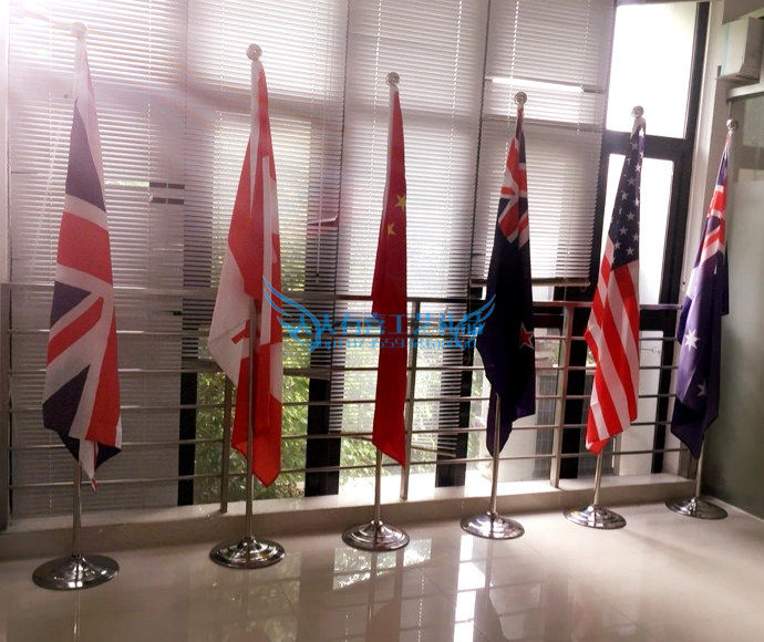 特价2米不绣钢办公室内落地旗座旗杆国旗党旗架厅红旗杆底座摆件