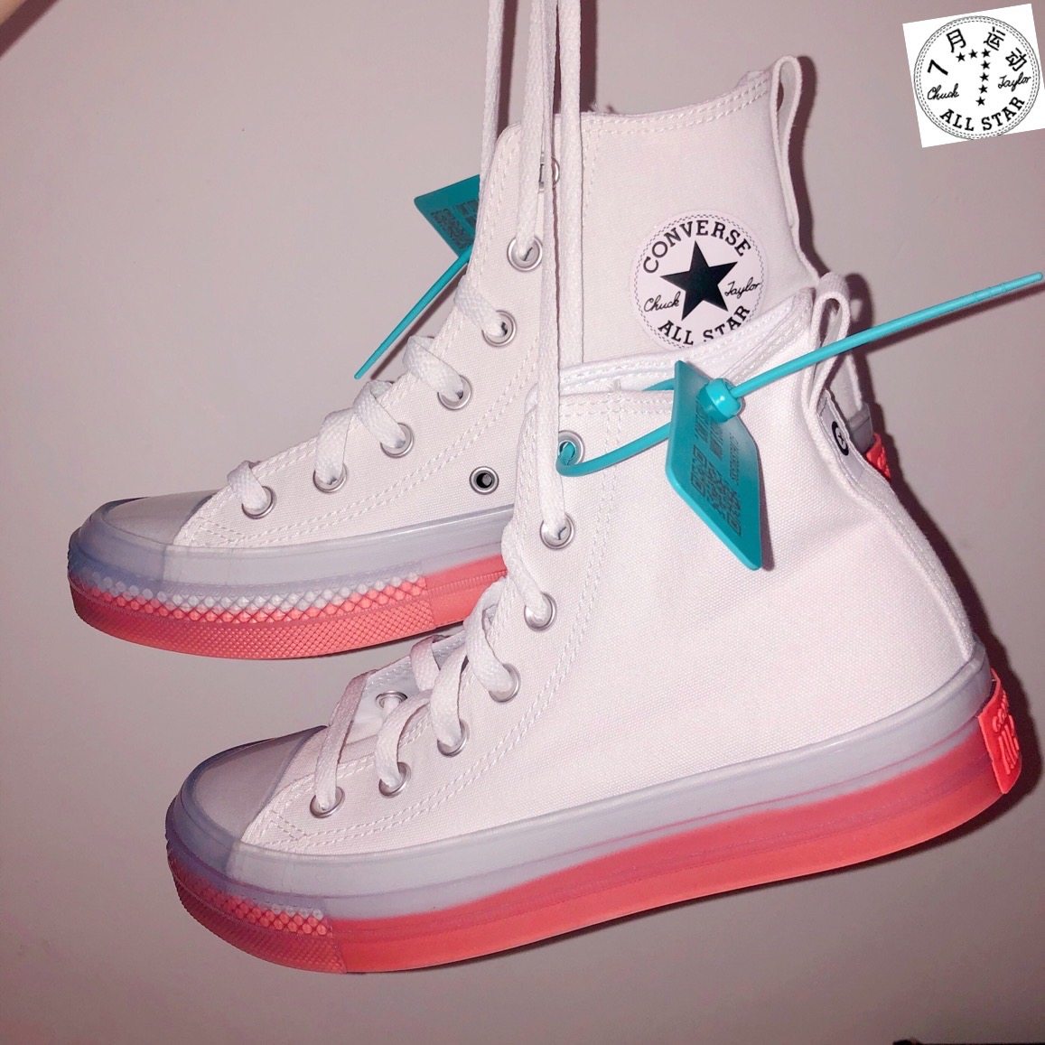 converse匡威allstarcx果冻高低情侣帆布布鞋167807c帆布鞋