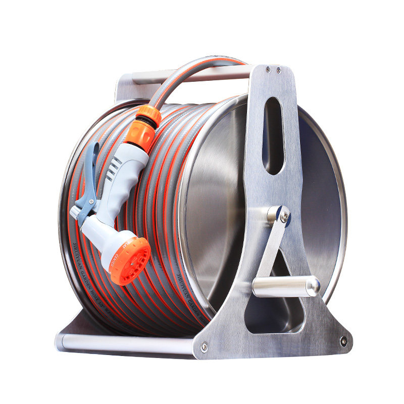 水管自动收管卷管器水管车车架套装农家家用不锈钢浇水车