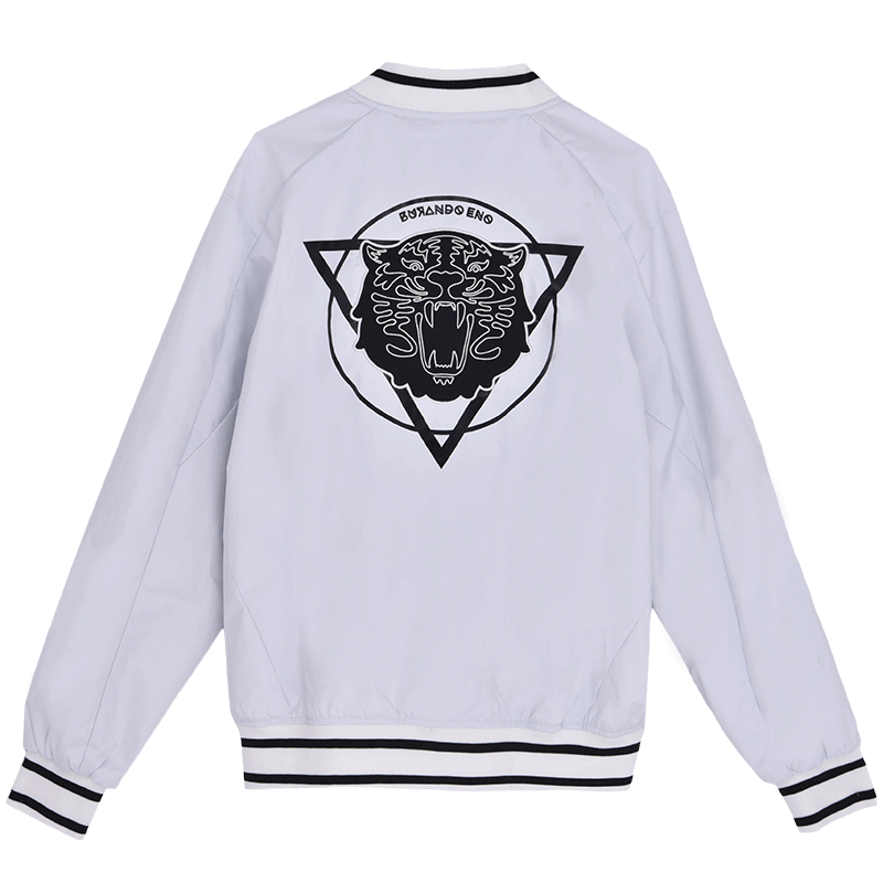 burandoeno潮牌秋款时尚男式虎头印花梭织夹克夹克