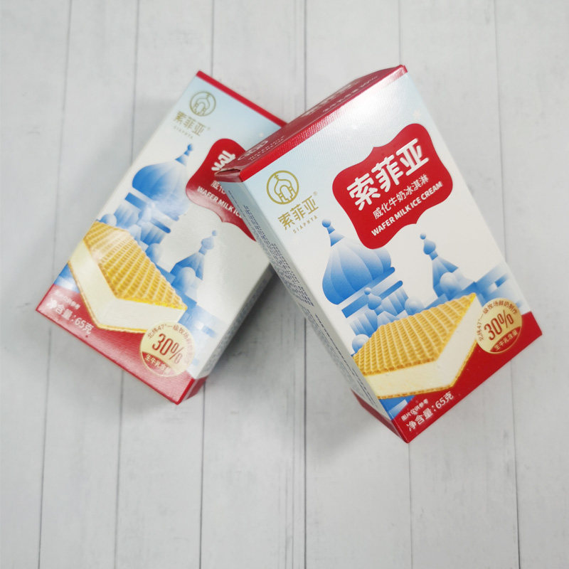 百家得索菲亚威化牛奶冰淇淋雪糕网红冷饮爆款冰激凌70g1盒