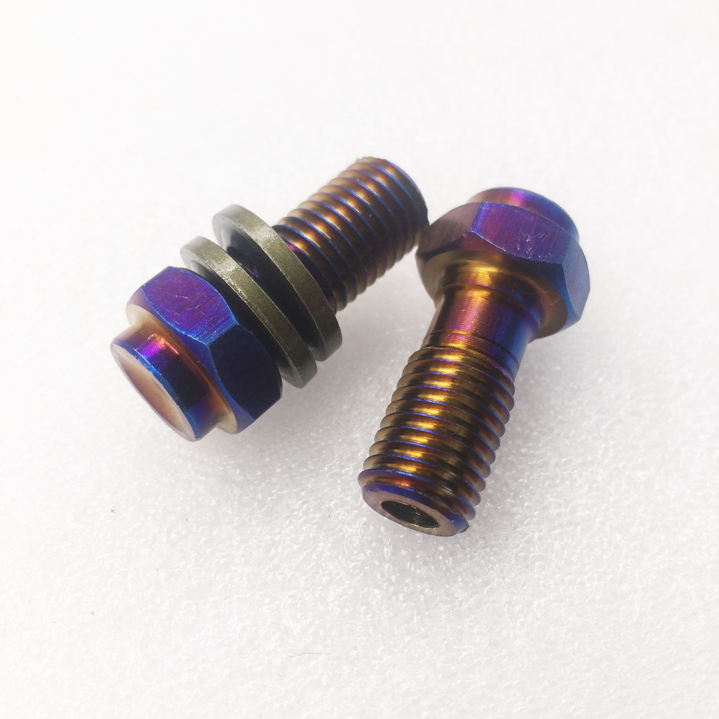 不锈钢304烧蓝油管烧钛改装螺丝油嘴上下泵刹车卡钳鲍鱼细牙1.