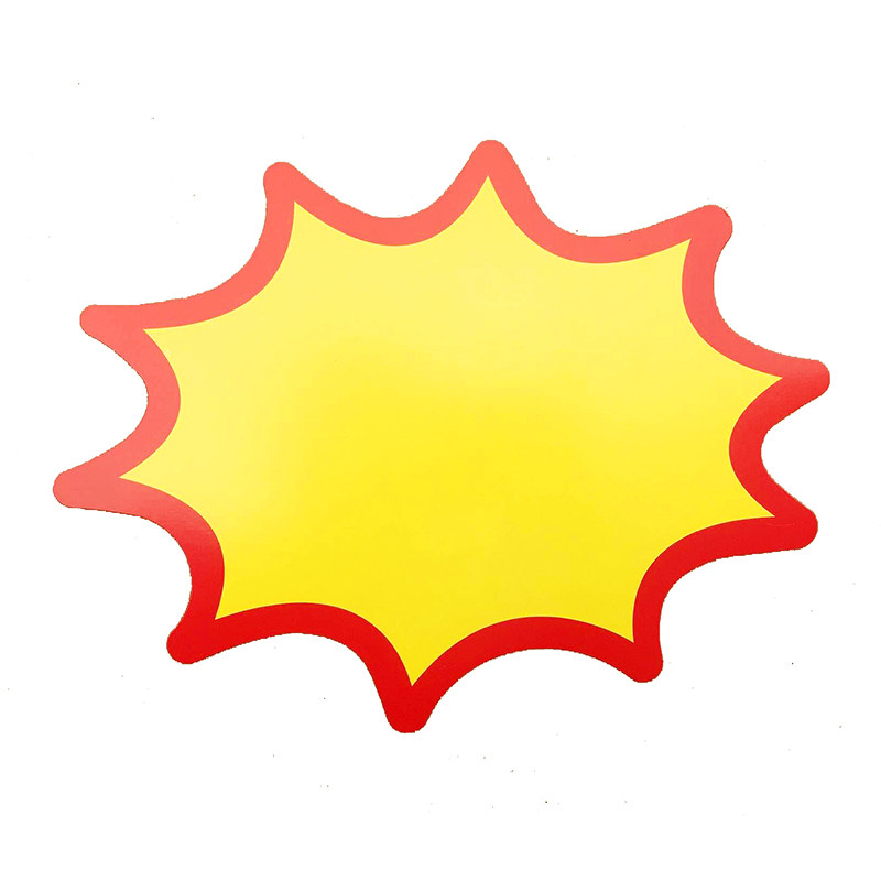 批特大号卡pop爆炸卡大宣传纸空白海报纸黄底空面爆炸花商品促销