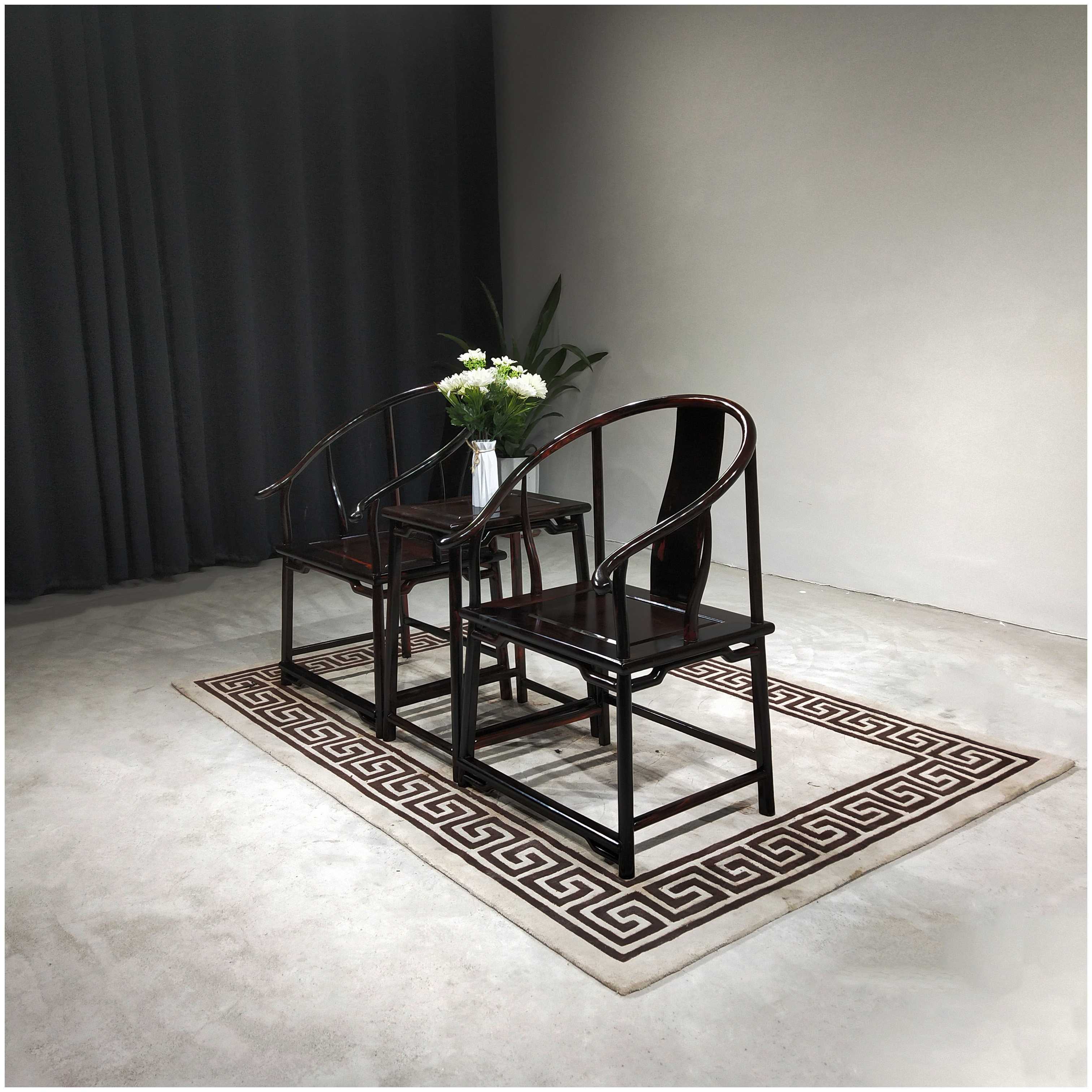 满天红三件新品组合围椅黄檀交趾件套圈椅酸枝圈椅