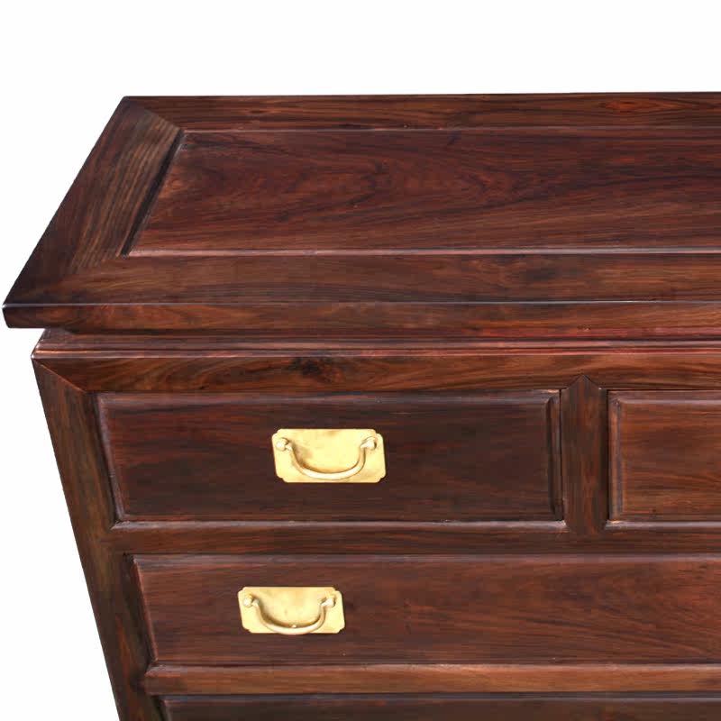 满天红天红红木家具老挝大红酸枝素面五斗柜交趾黄檀斗柜