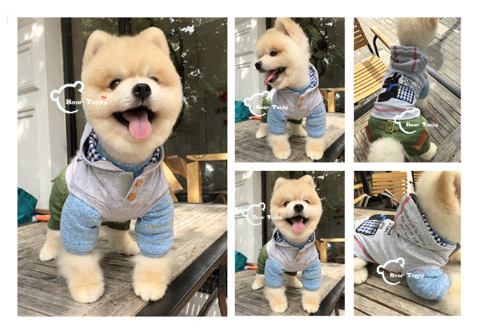 beartoffypet宠物衣服猫狗情侣装连体衣四脚连衣裙宠物服装