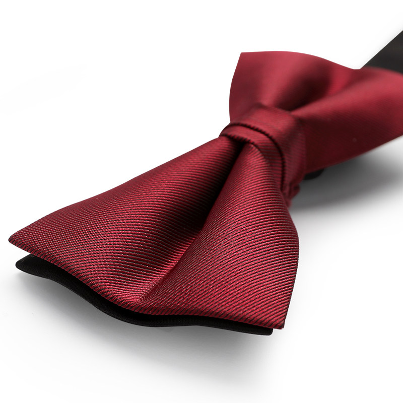 男士领结红色新郎结婚婚礼西装衬衫领花高档领结