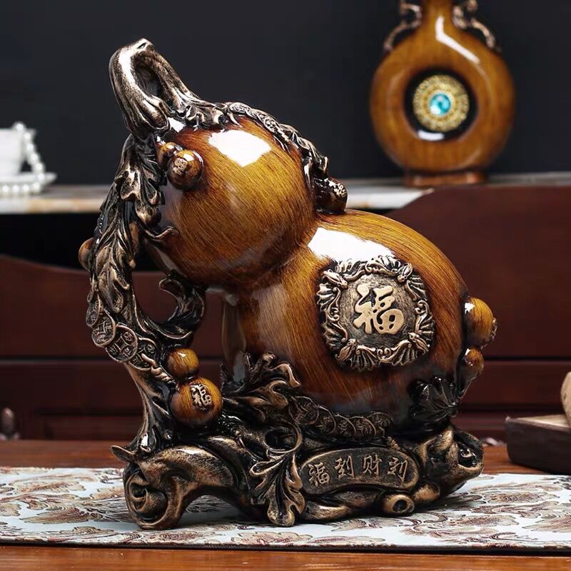 客厅玄关风水招财装饰摆件家居饰品旺财聚财家里用镇宅大葫芦创意