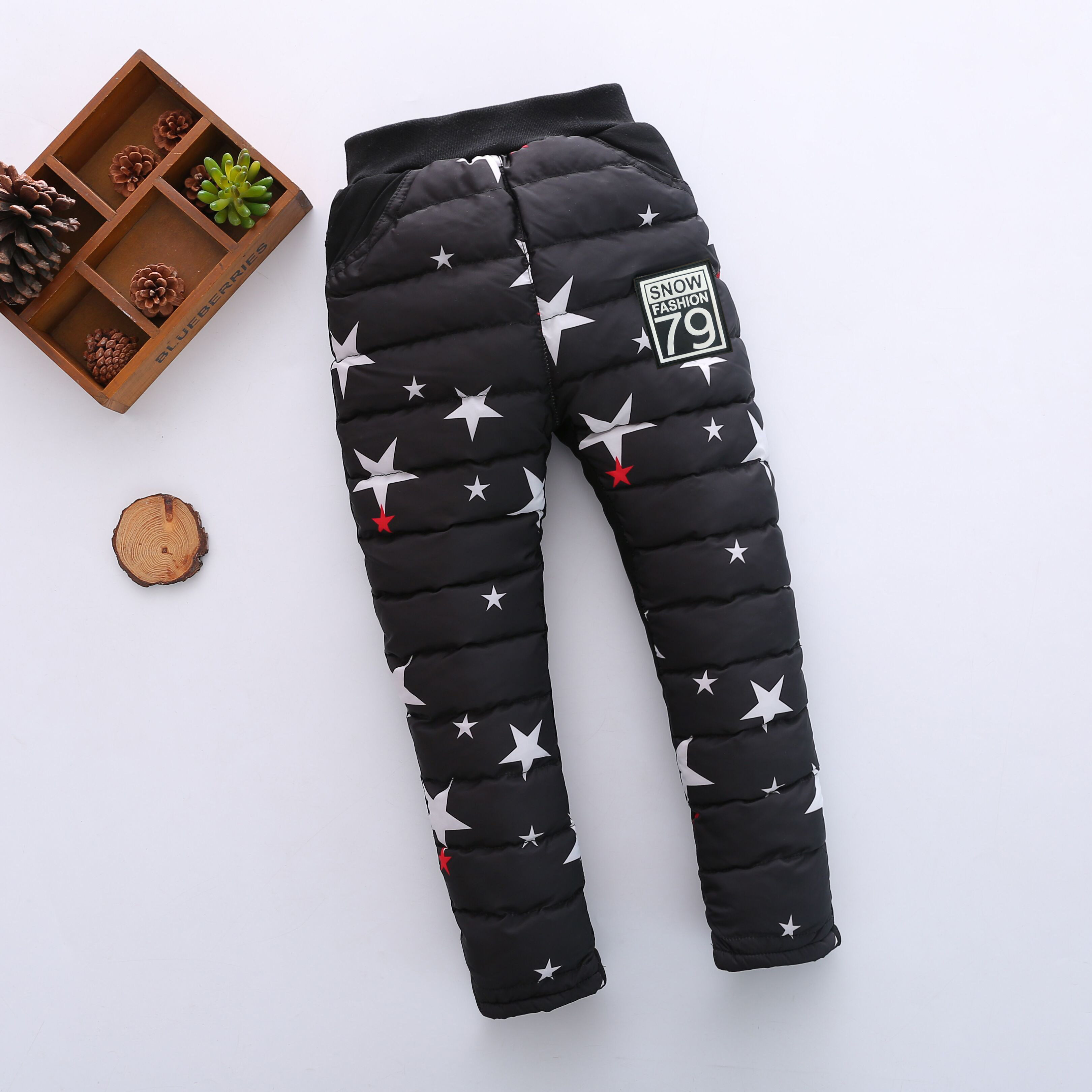 儿童羽绒棉裤三层加绒加厚2020新款女童冬季裤子